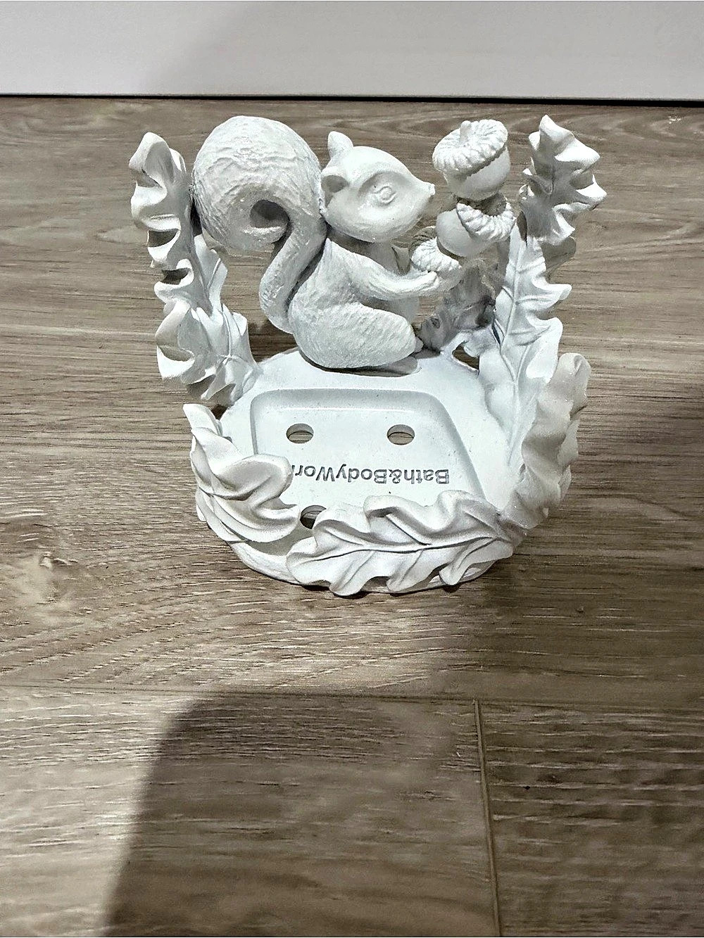 Bath body work soap 12 Squirrel Garden Decor Sculpture White